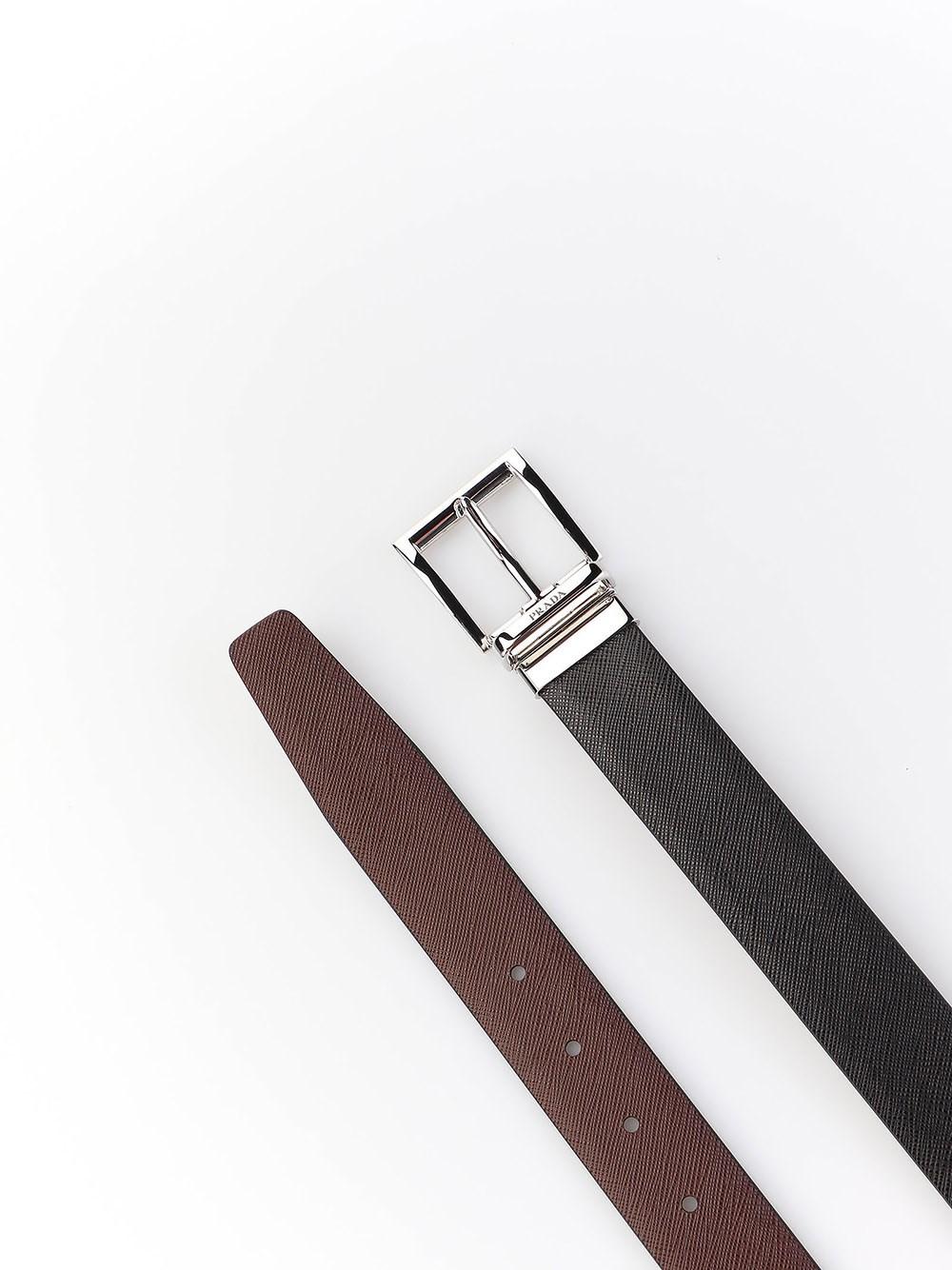 Prada Saffiano Leather Reversible Belt