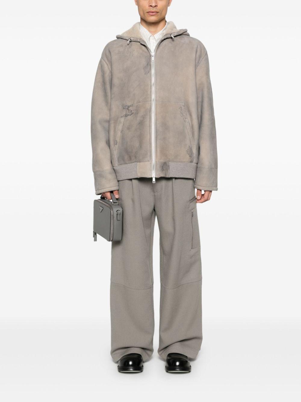 Prada Shearling Hooded Jacket