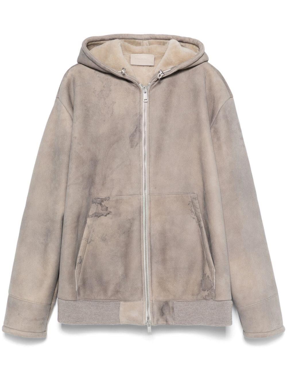Prada Shearling Hooded Jacket