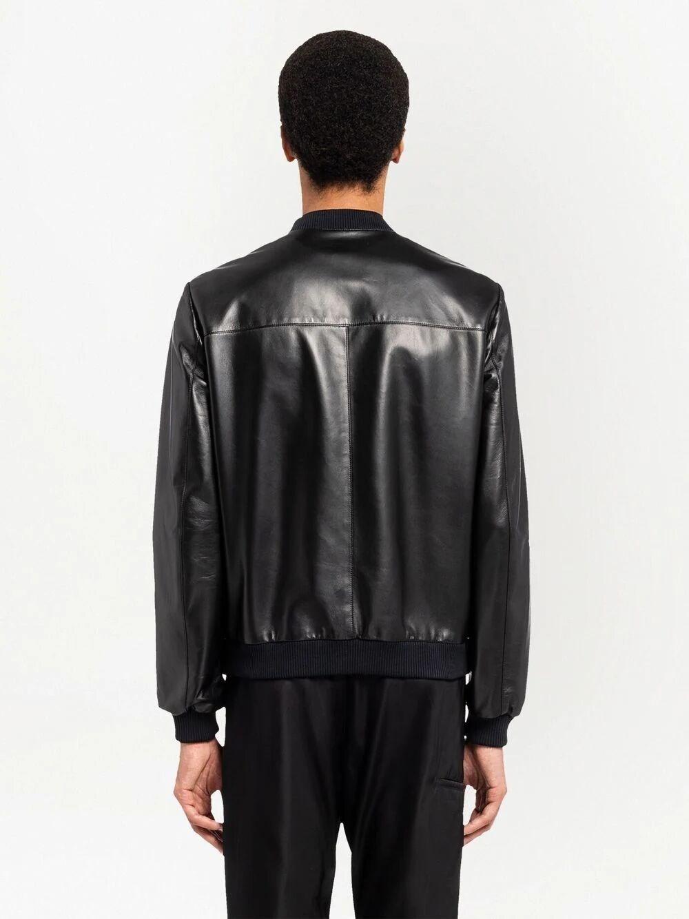 Prada Reversible Nappa Leather And Nylon Bomber Jacket
