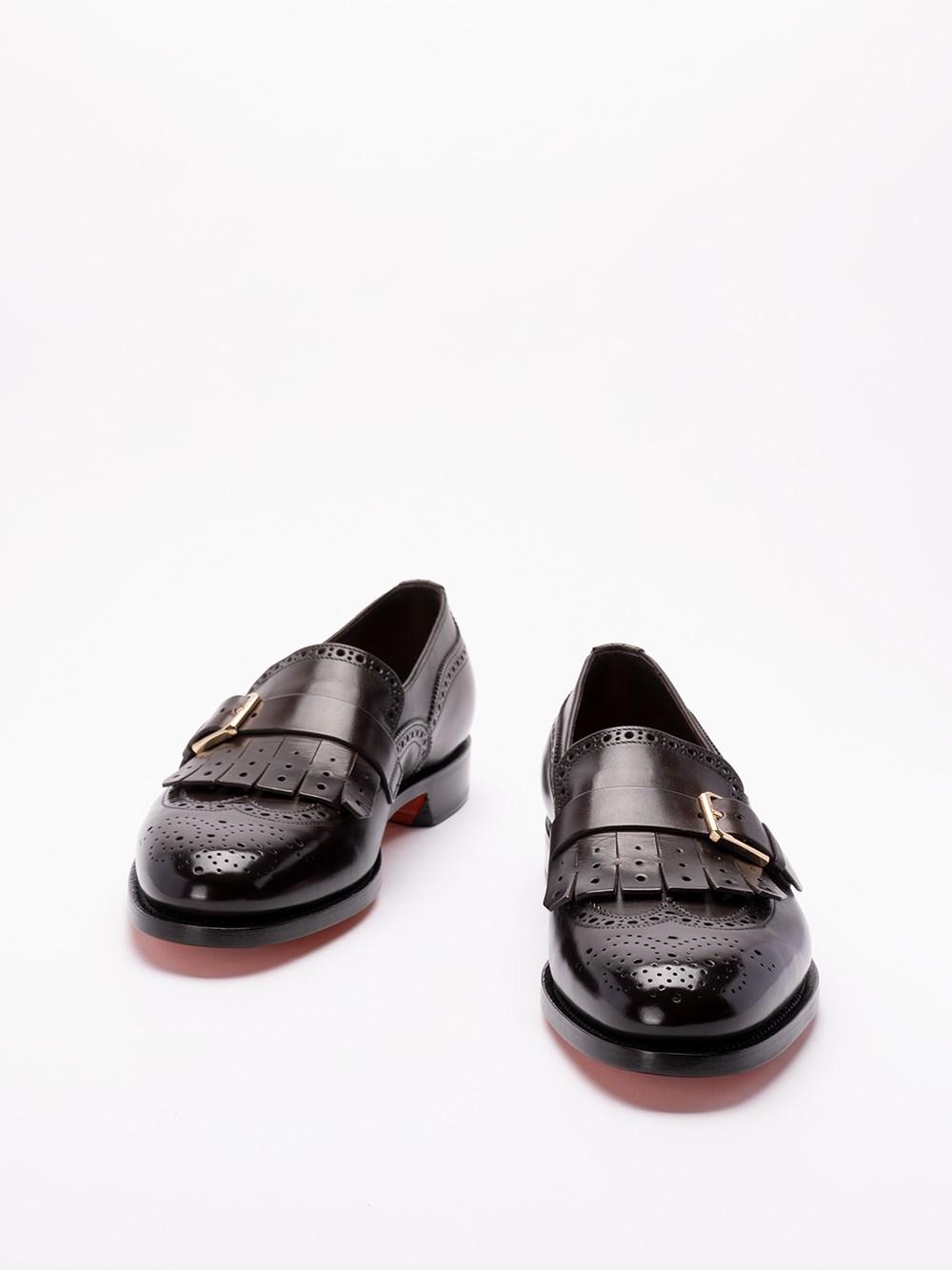 Santoni `Colin` Buckled Loafers