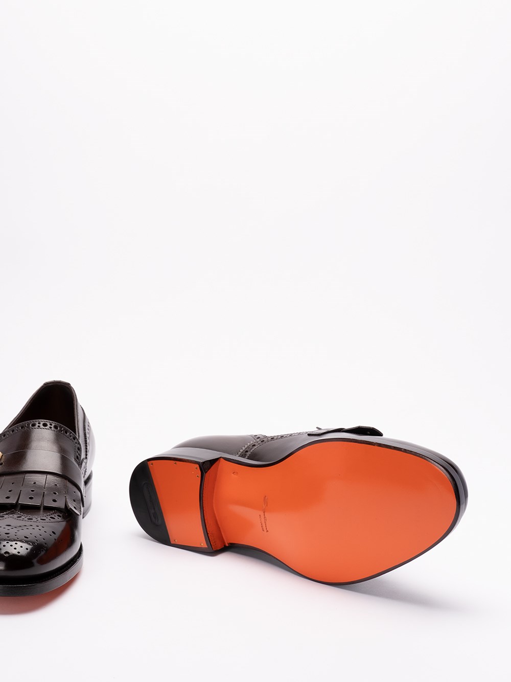 Santoni `Colin` Buckled Loafers