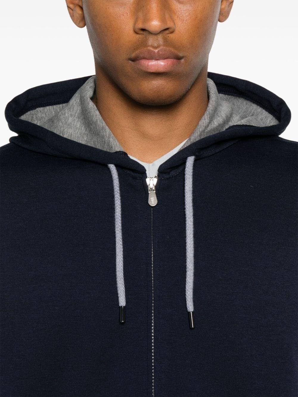 Brunello Cucinelli Sleeveless Sweatshirt With Zipper And Hood