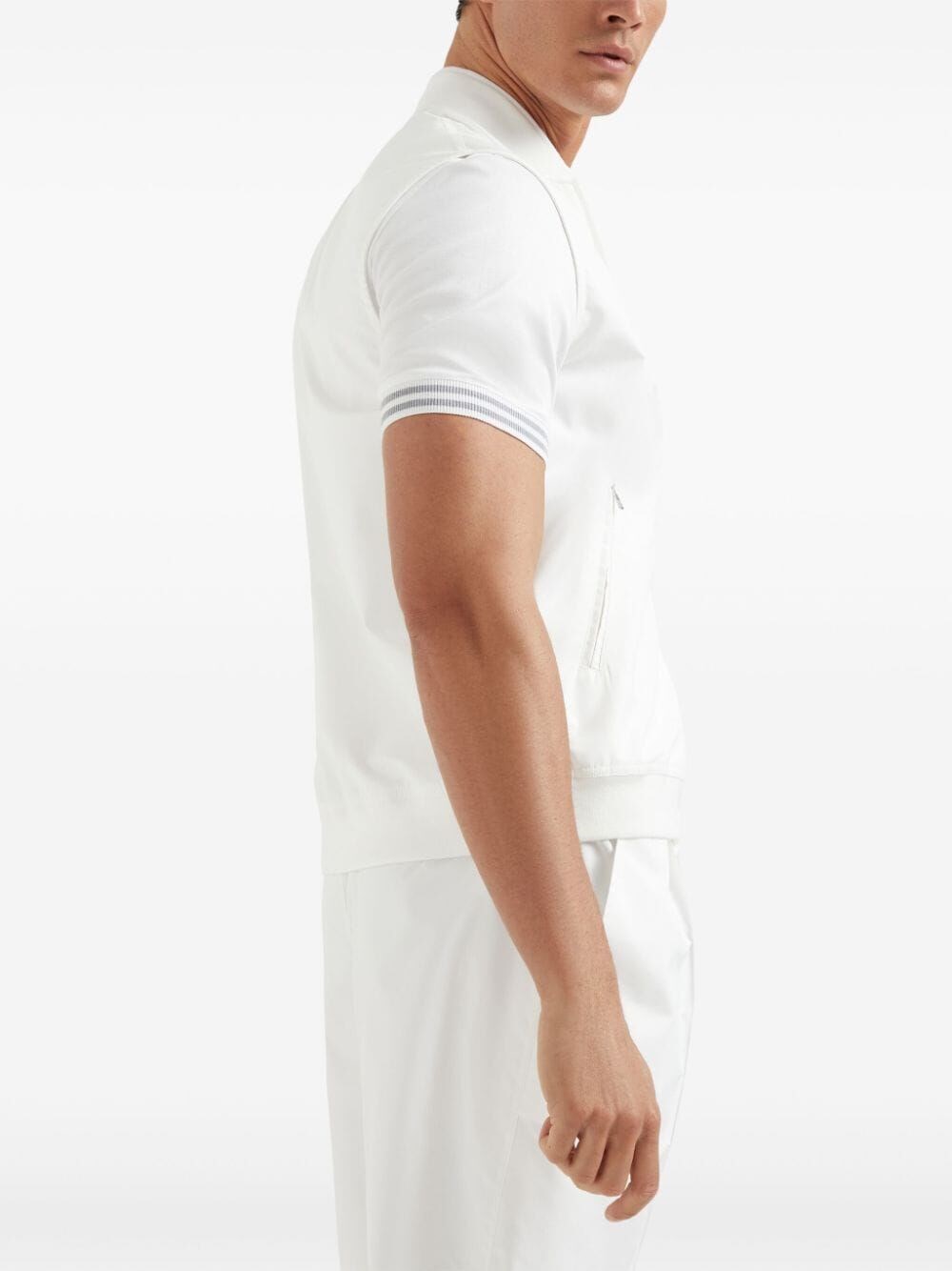 Brunello Cucinelli Sleeveless Sweatshirt With Zipper And Tennis Badge