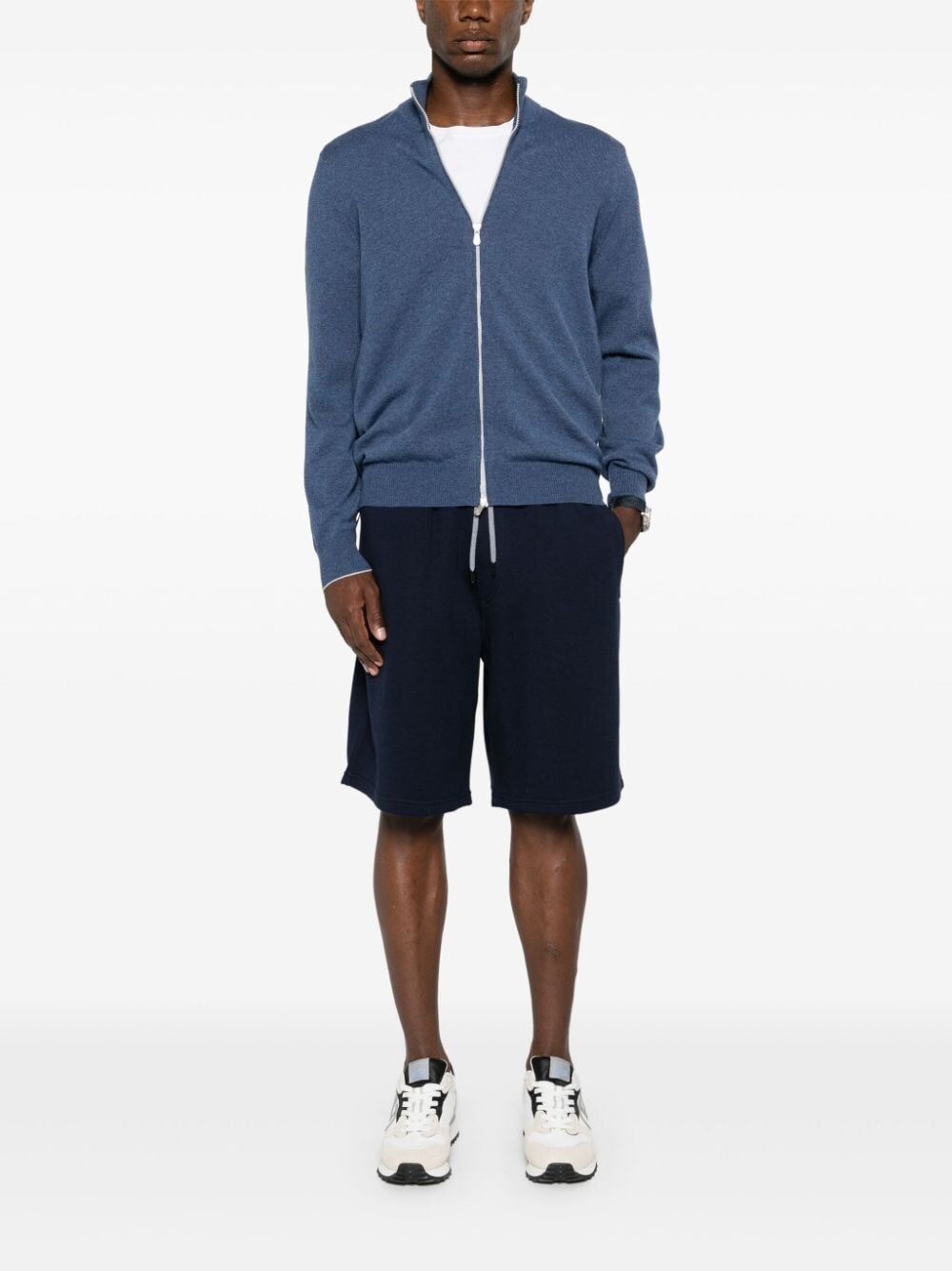 Brunello Cucinelli Turtle-Neck Cardigan With Zipper