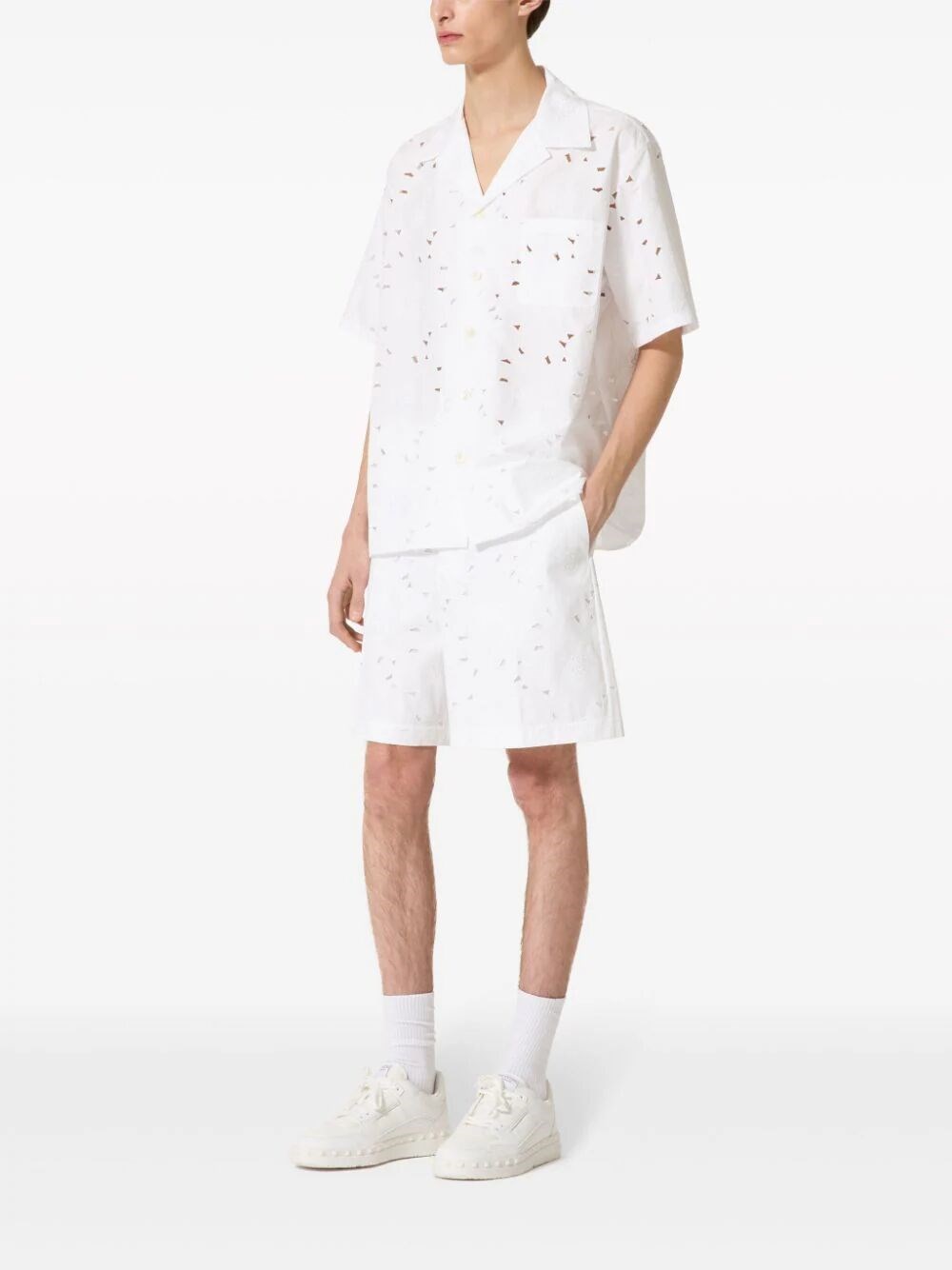 Valentino Garavani Embroidered Short Sleeve Shirt