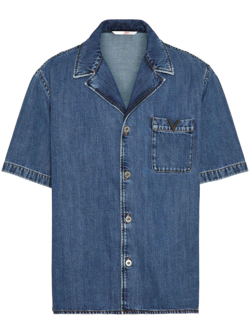 Valentino garavani `V Detail` Denim Shirt