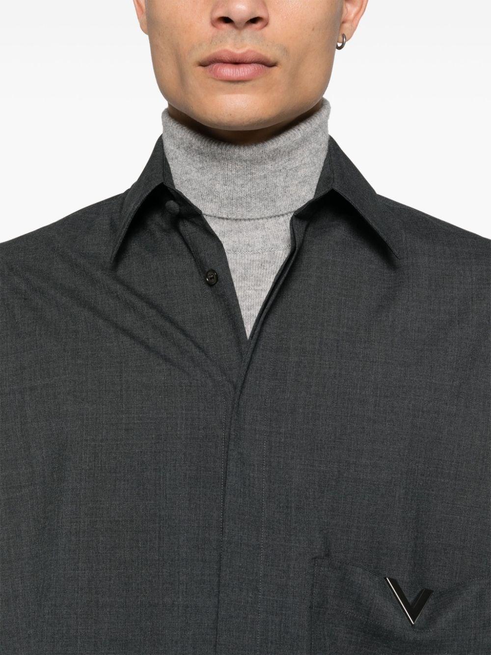 Valentino Garavani `V Detail` Long Sleeve Shirt
