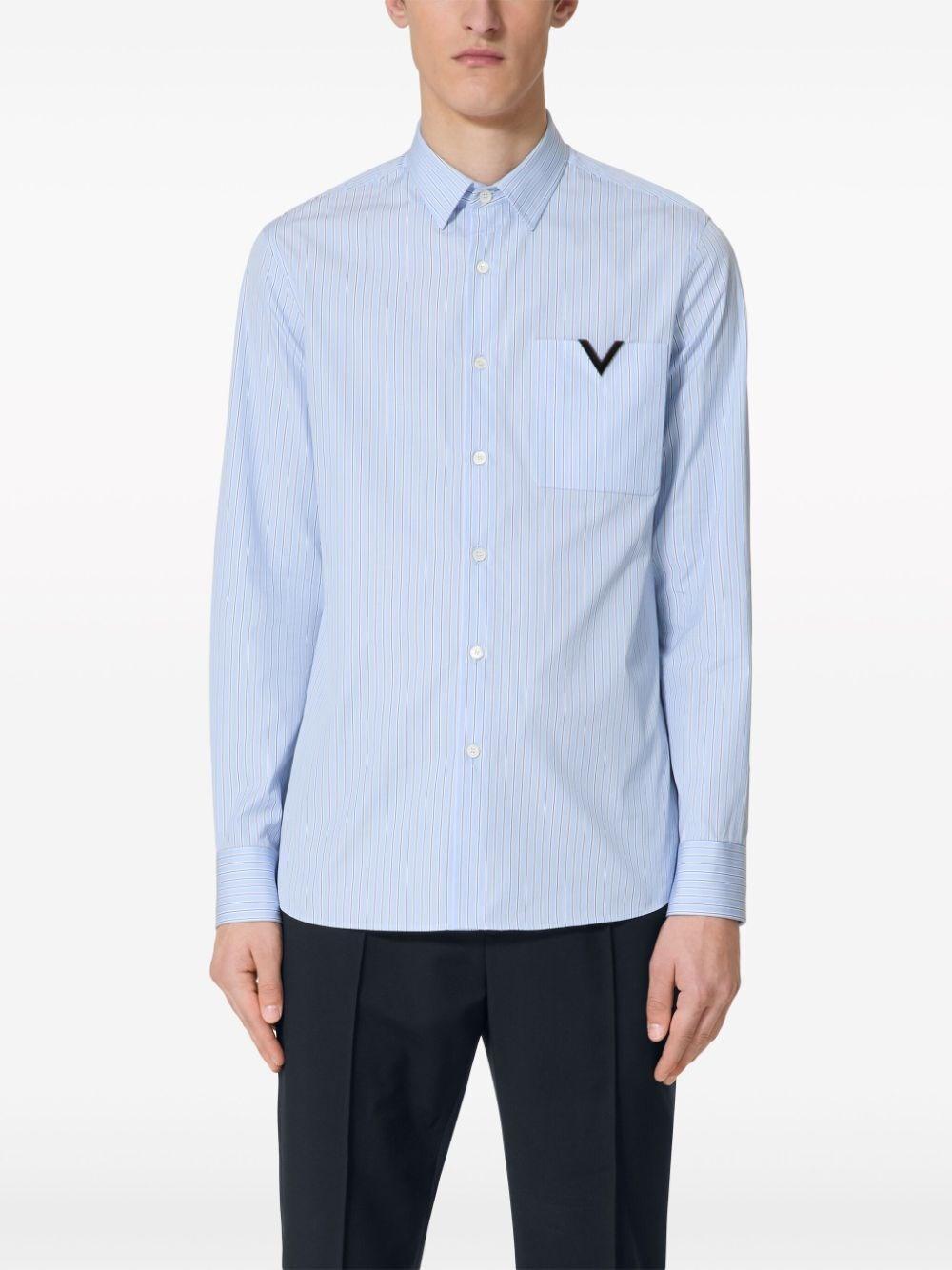 Valentino Garavani `V Detail` Long Sleeve Shirt