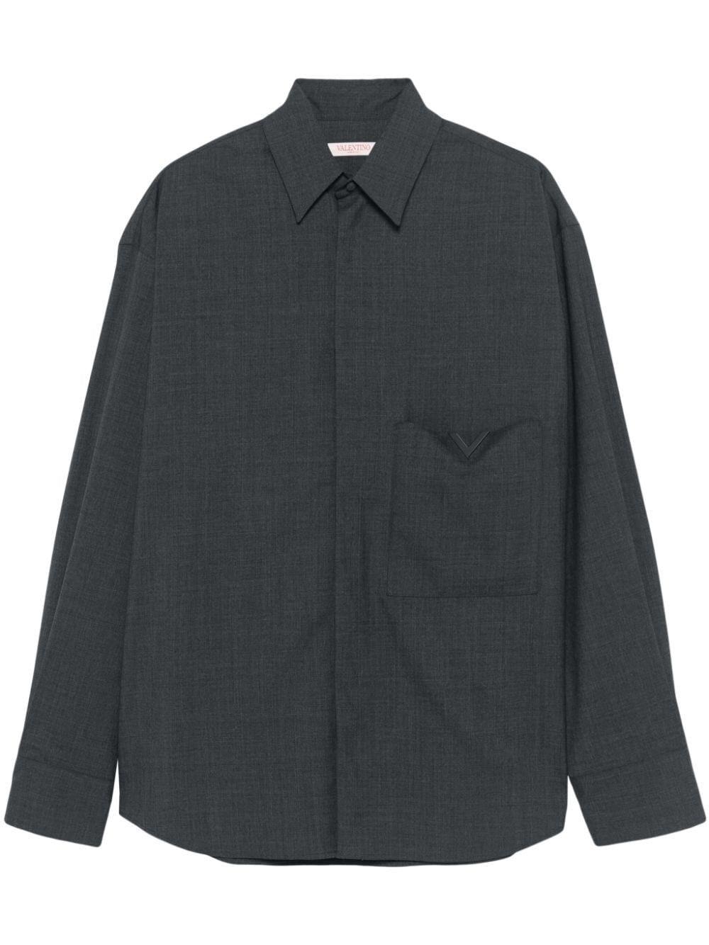 Valentino garavani `V Detail` Long Sleeve Shirt