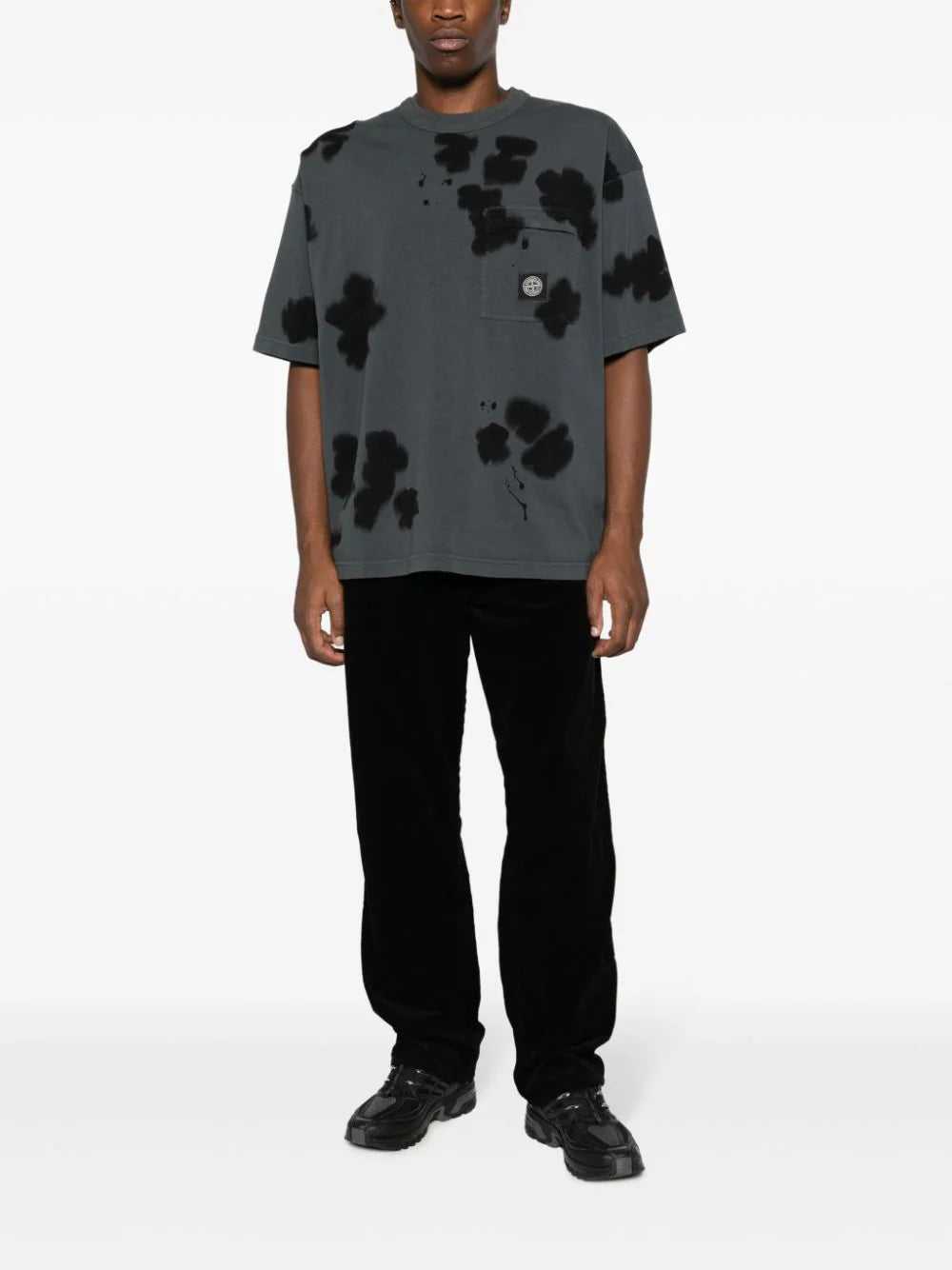 STONE ISLAND 215e3 Hand Colouring And Garment Dyeing On Cotton Jersey