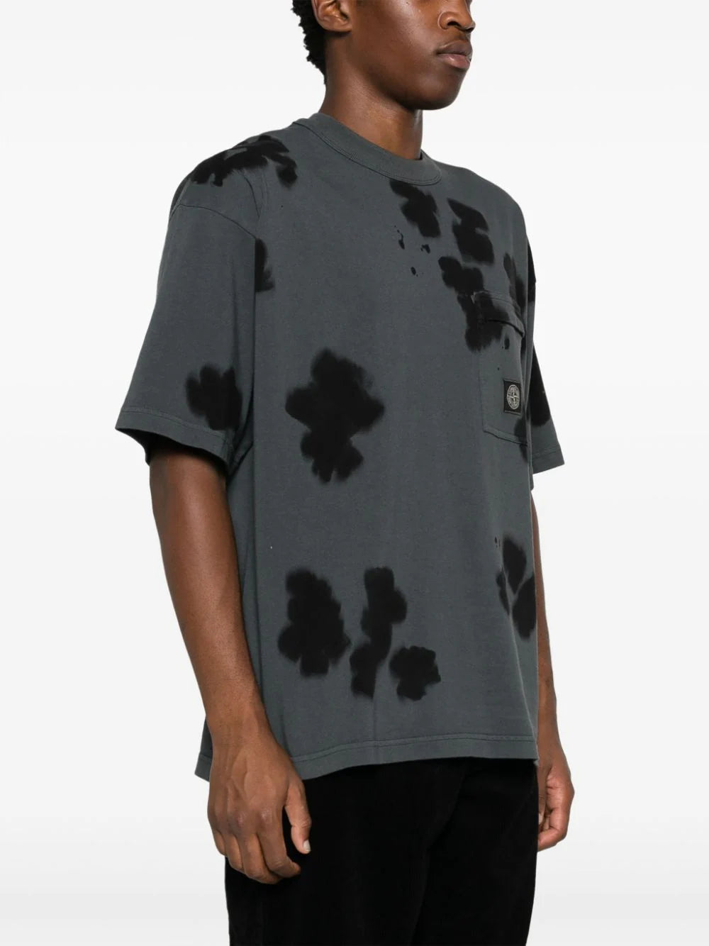 STONE ISLAND 215e3 Hand Colouring And Garment Dyeing On Cotton Jersey