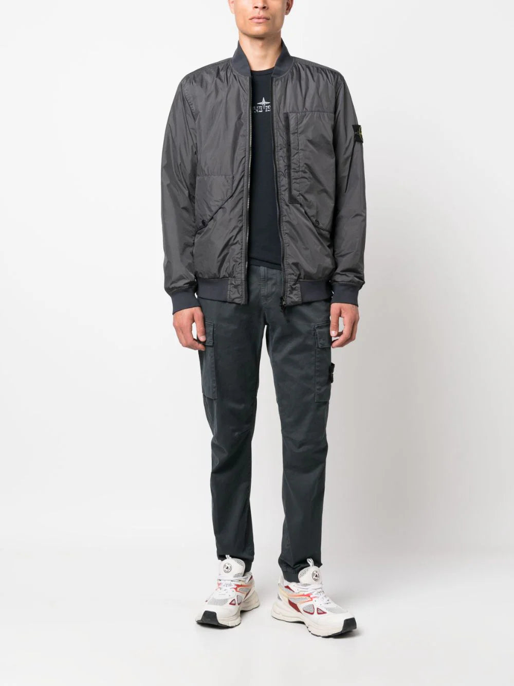 STONE ISLAND 40923 Garment Dyed Crinkle Reps Recycled Nylon With Primaloft®-tc