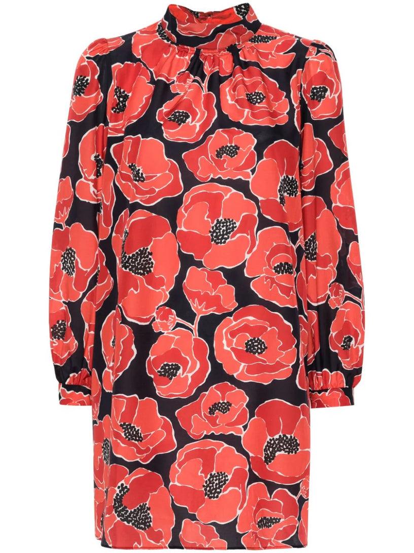 A.P.C. Dalia short dress with poppy print
