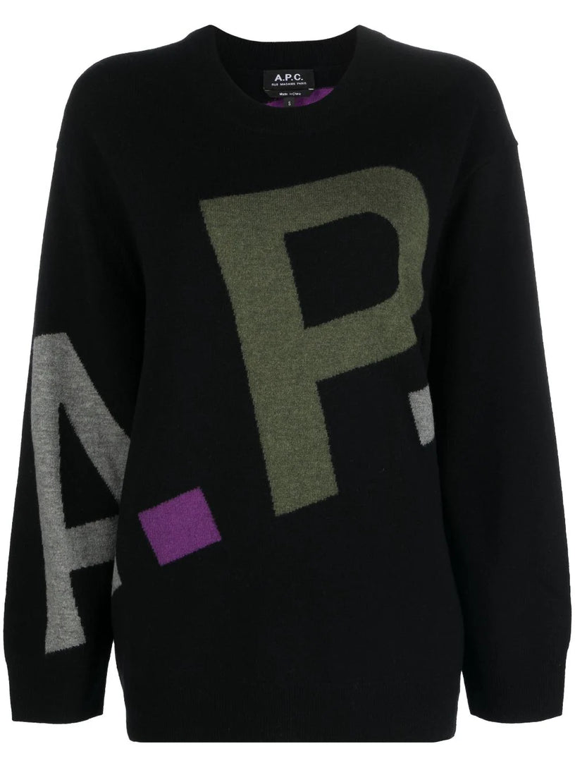 A.P.C. Logo all over jumper h