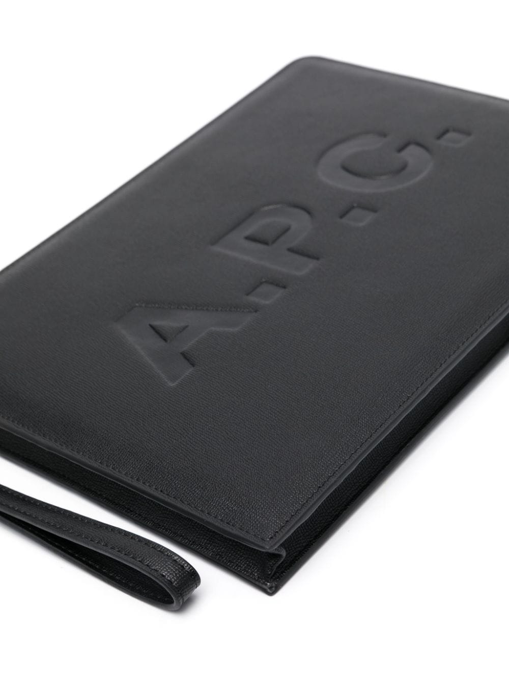 A.P.C. Logo-debossed Leather Clutch Bag