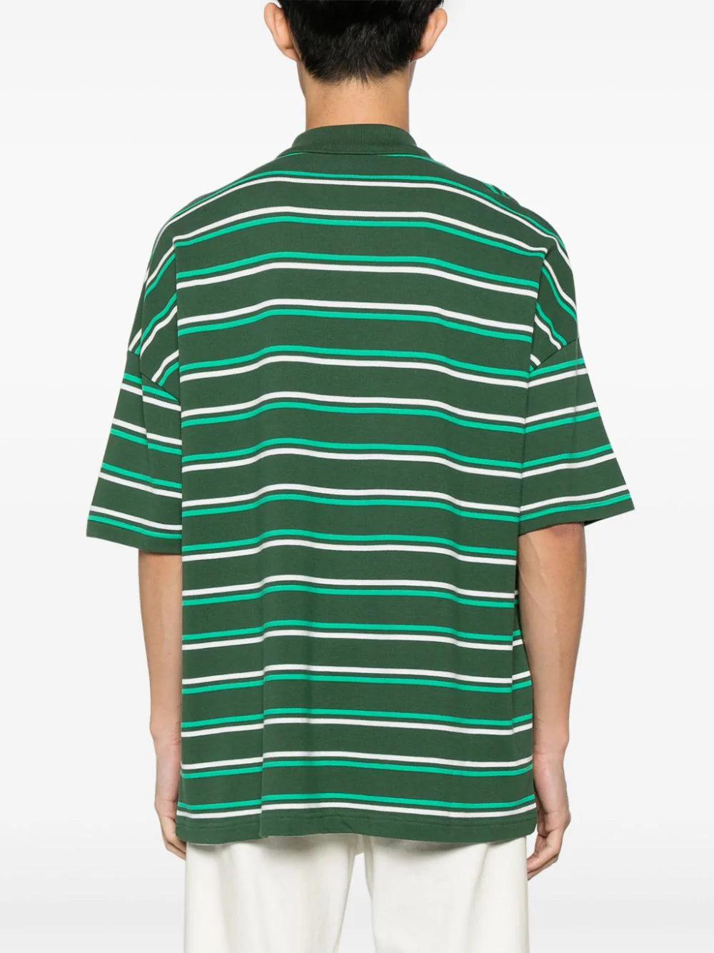 A.P.C. Striped Polo Shirt With Embroidery