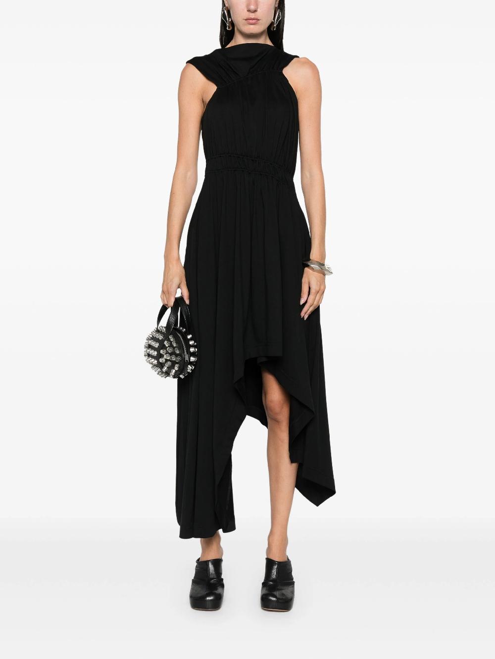 Alexander McQueen Asymmetric Curled Dress