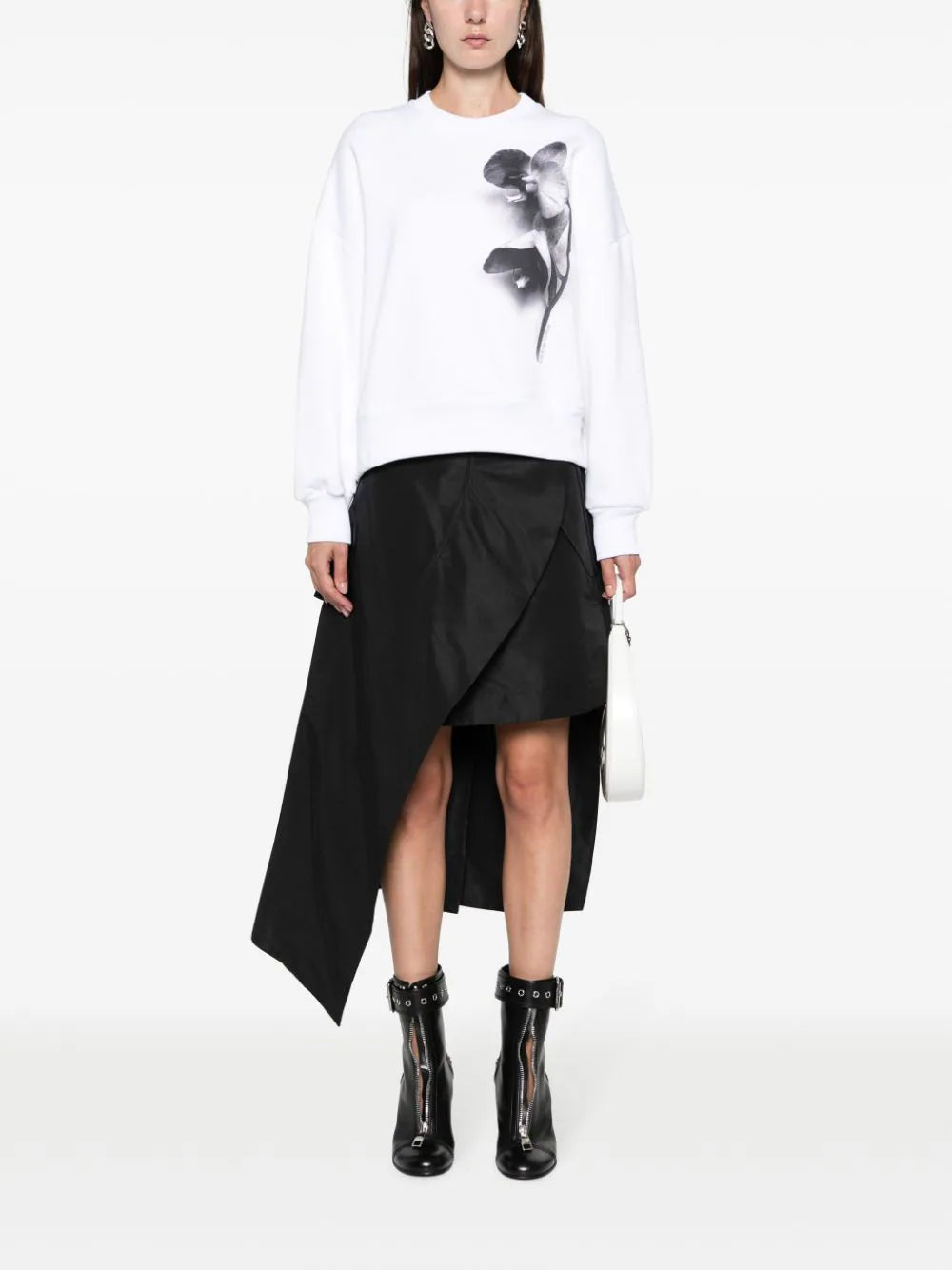Alexander McQueen Asymmetric Midi Skirt