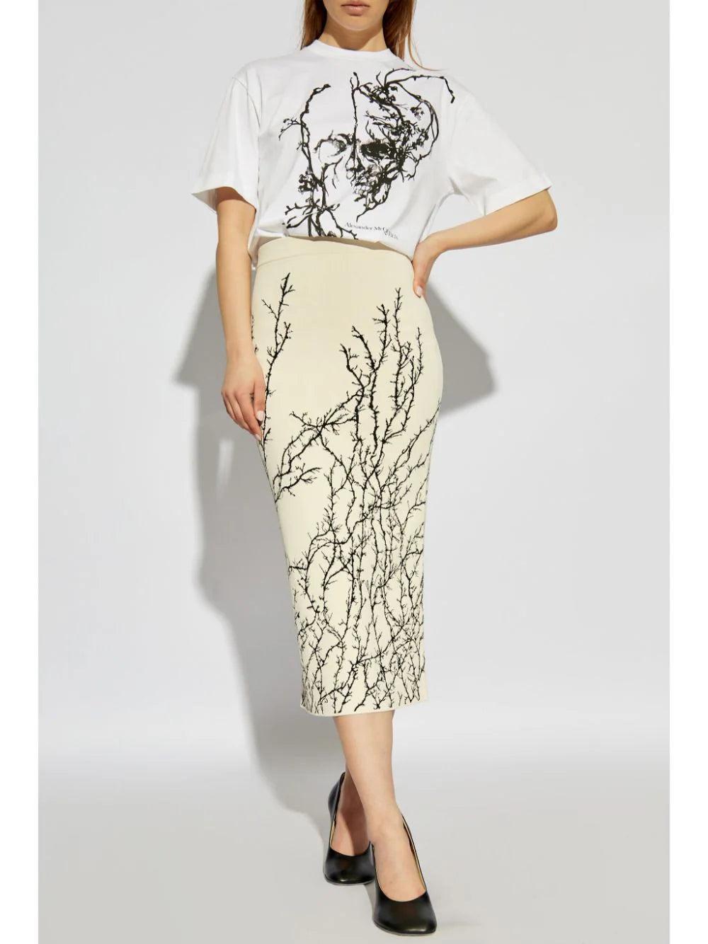 Alexander McQueen Blossom Skull Oversized T-shirt