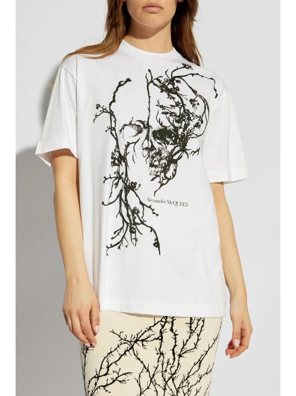 Alexander McQueen Blossom Skull Oversized T-shirt