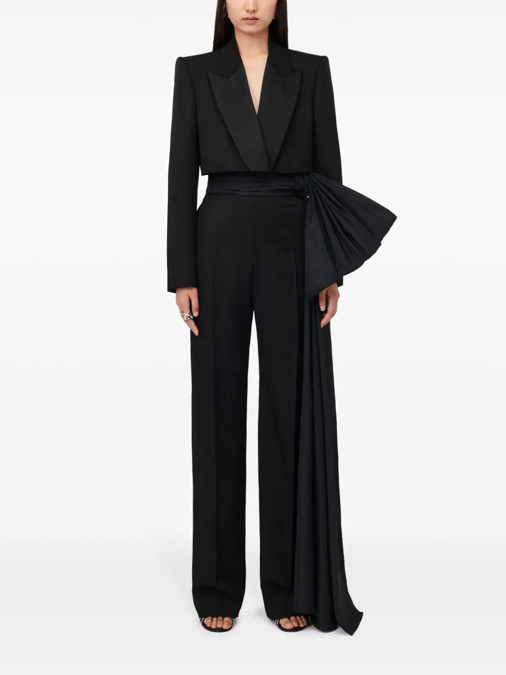 Alexander McQueen Cropped Tuxedo Jacket