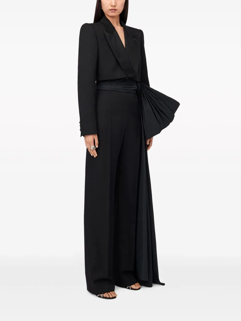 Alexander McQueen Cropped Tuxedo Jacket