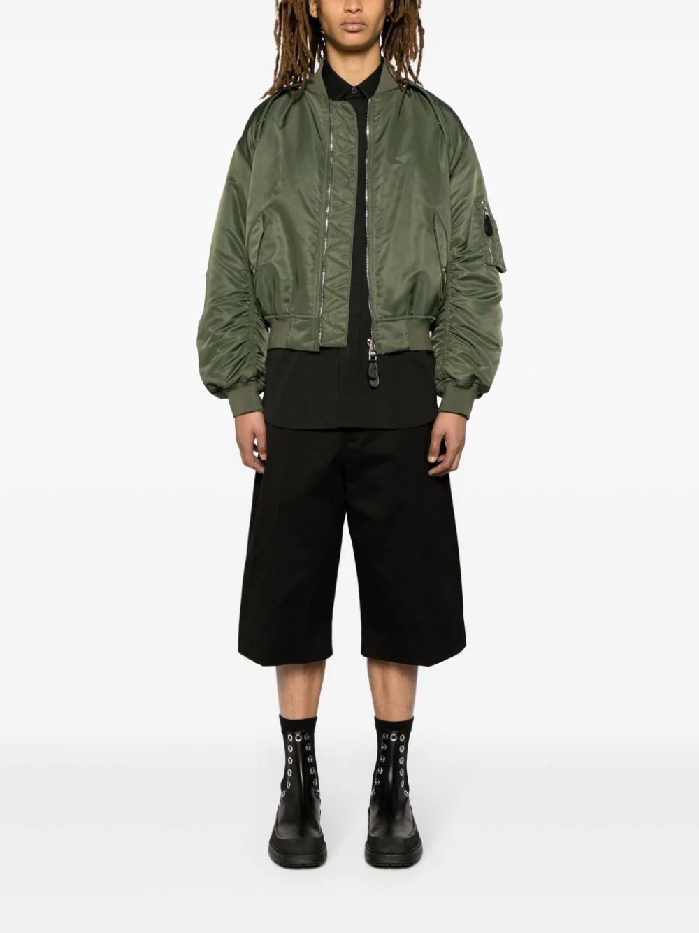 Alexander McQueen Detachable Sleeve Bomber Jacket