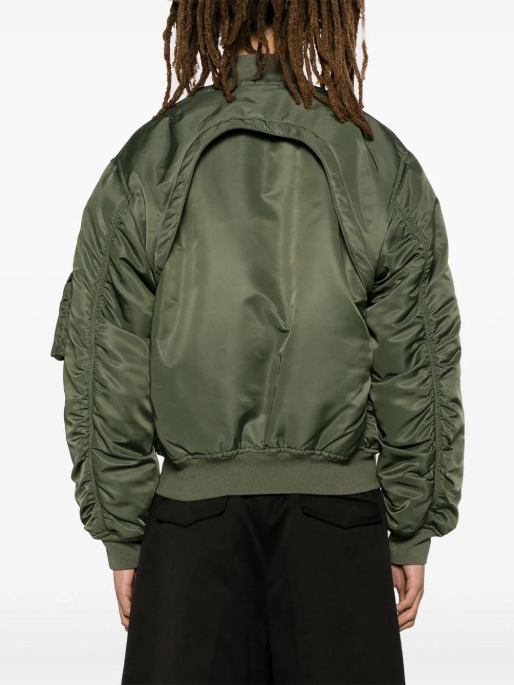 Alexander McQueen Detachable Sleeve Bomber Jacket