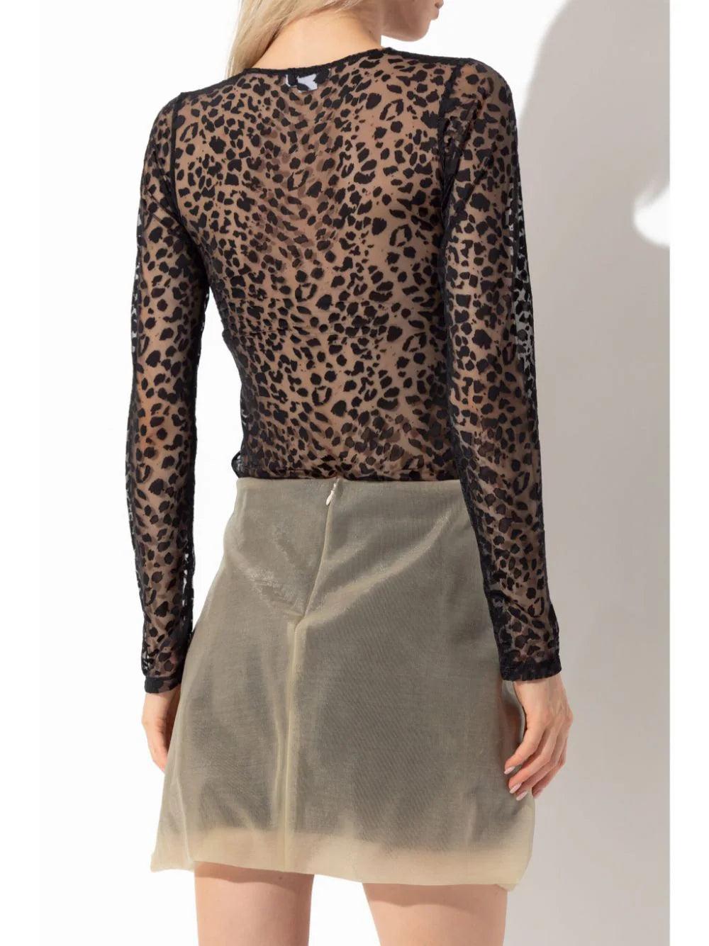 Alexander McQueen Devoré Leopard Top