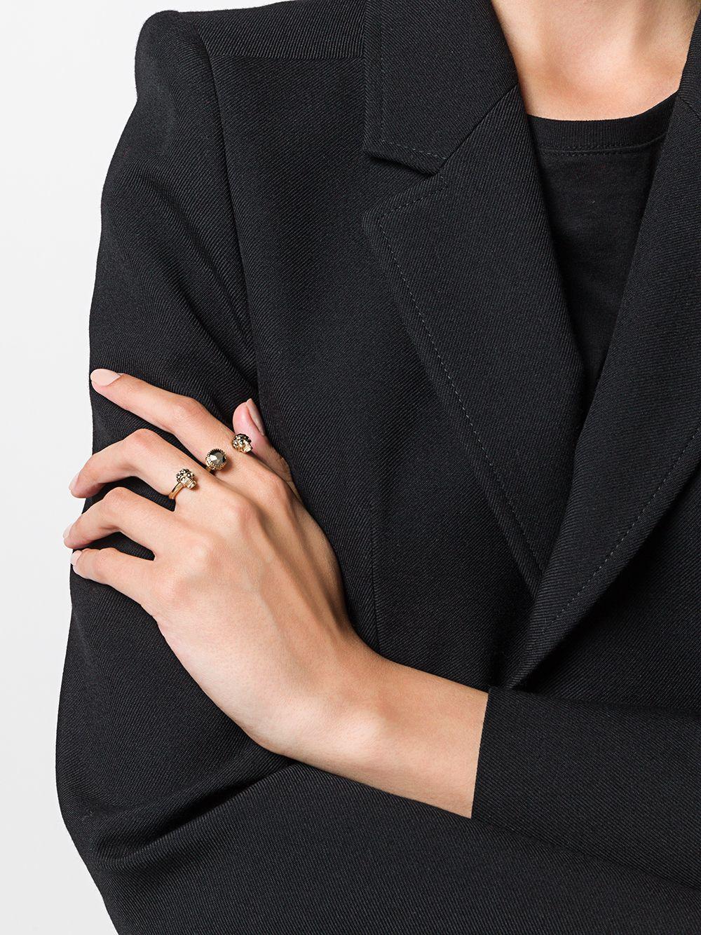 Alexander McQueen Double Skull Ring
