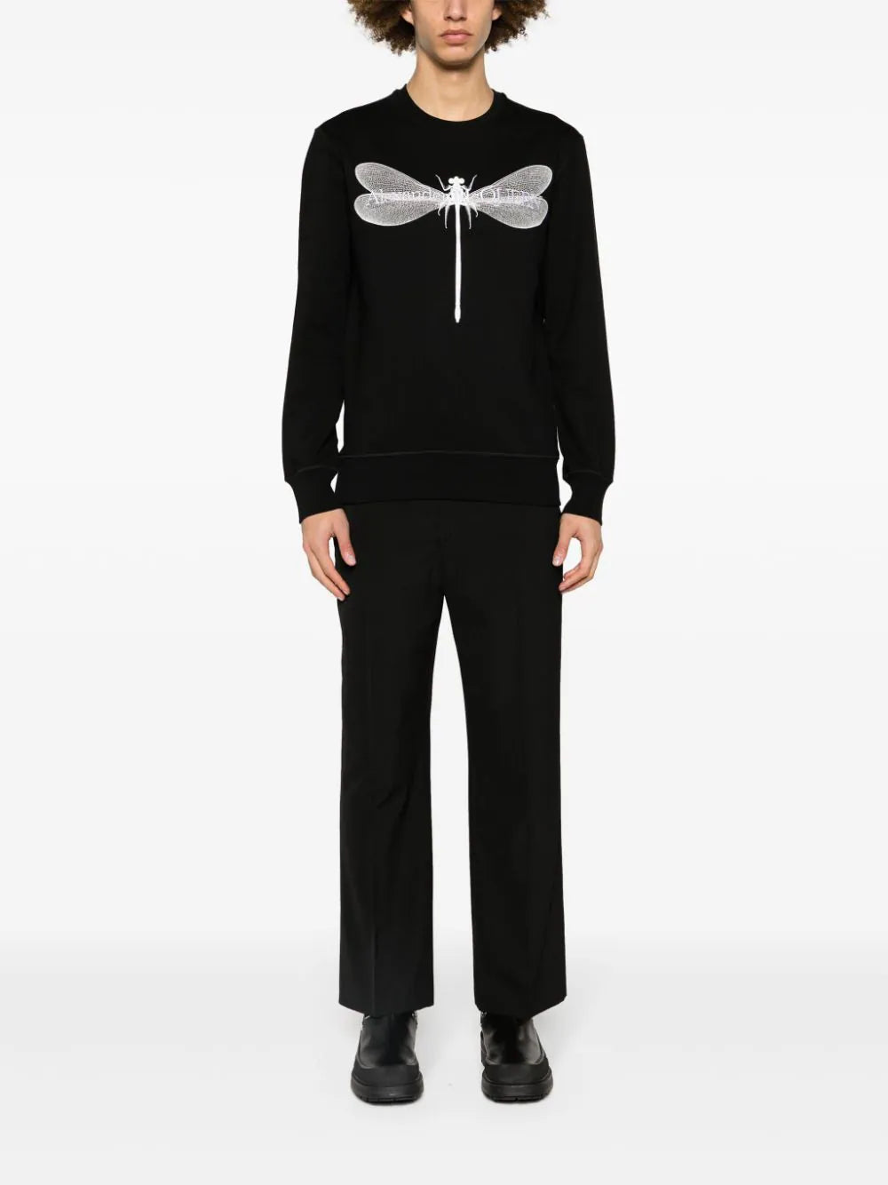 Alexander McQueen Dragonfly Sweatshirt In Black