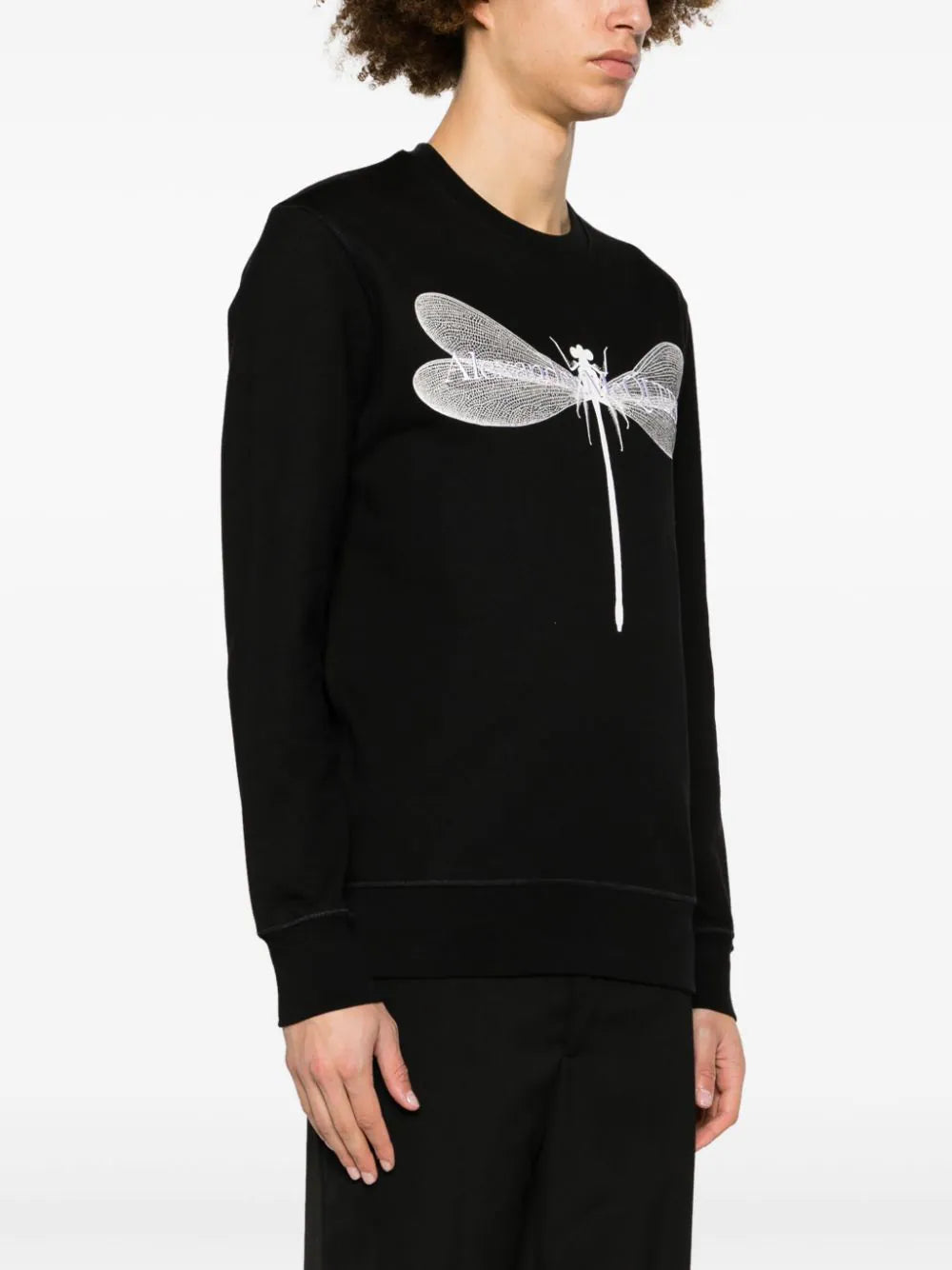 Alexander McQueen Dragonfly Sweatshirt In Black