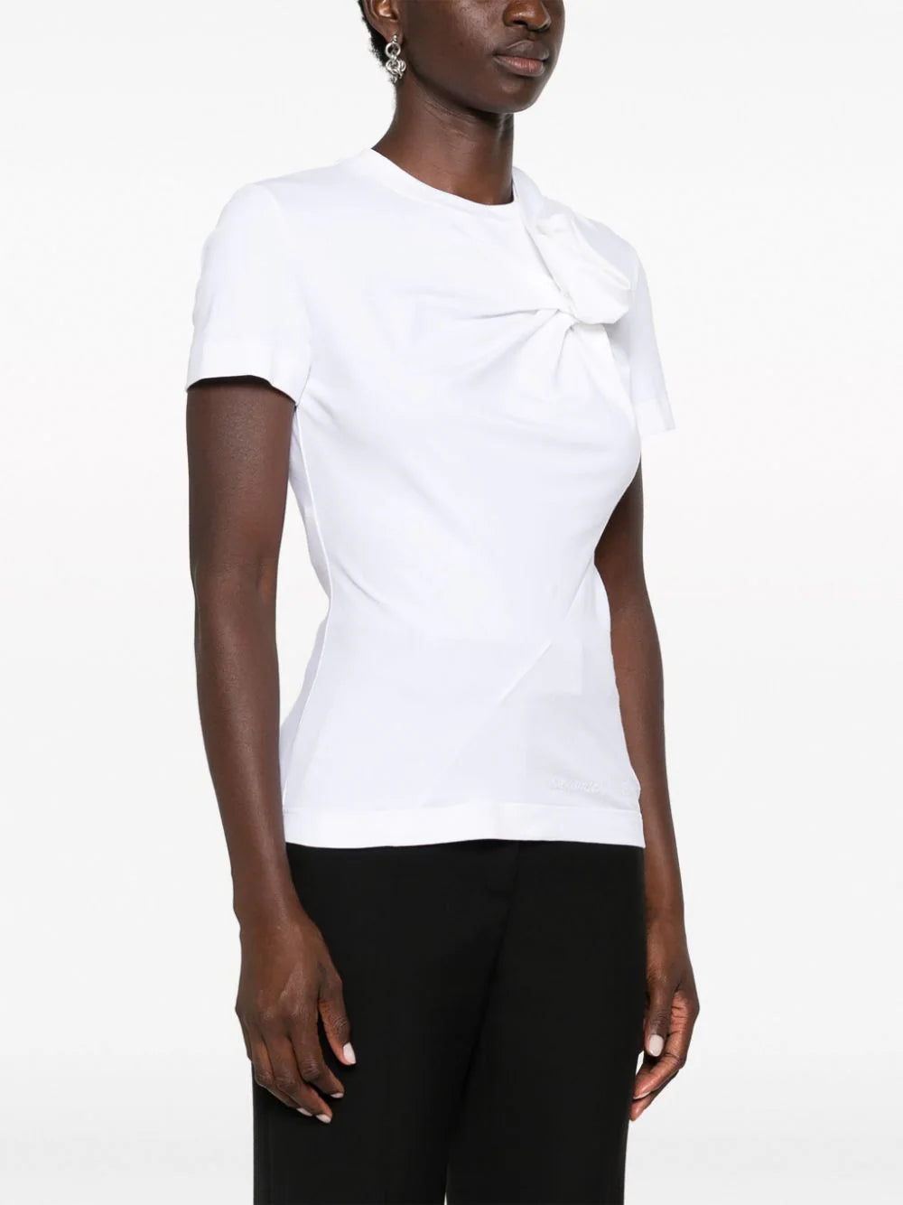 Alexander McQueen Faux-flower Twisted T-shirt