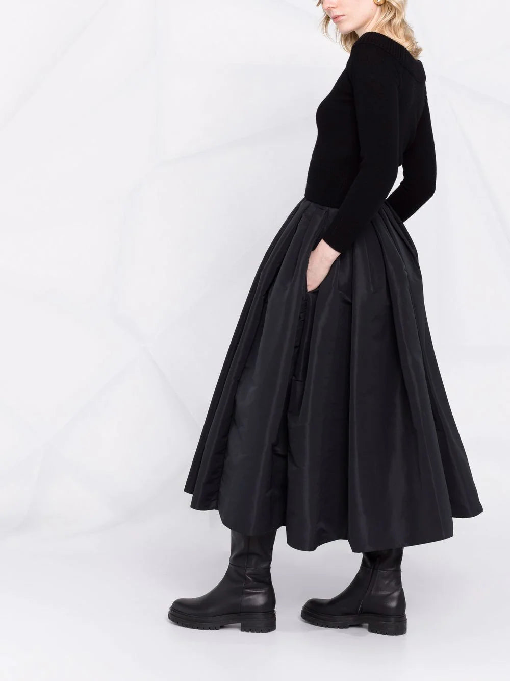 Alexander McQueen Gathered Midi Skirt