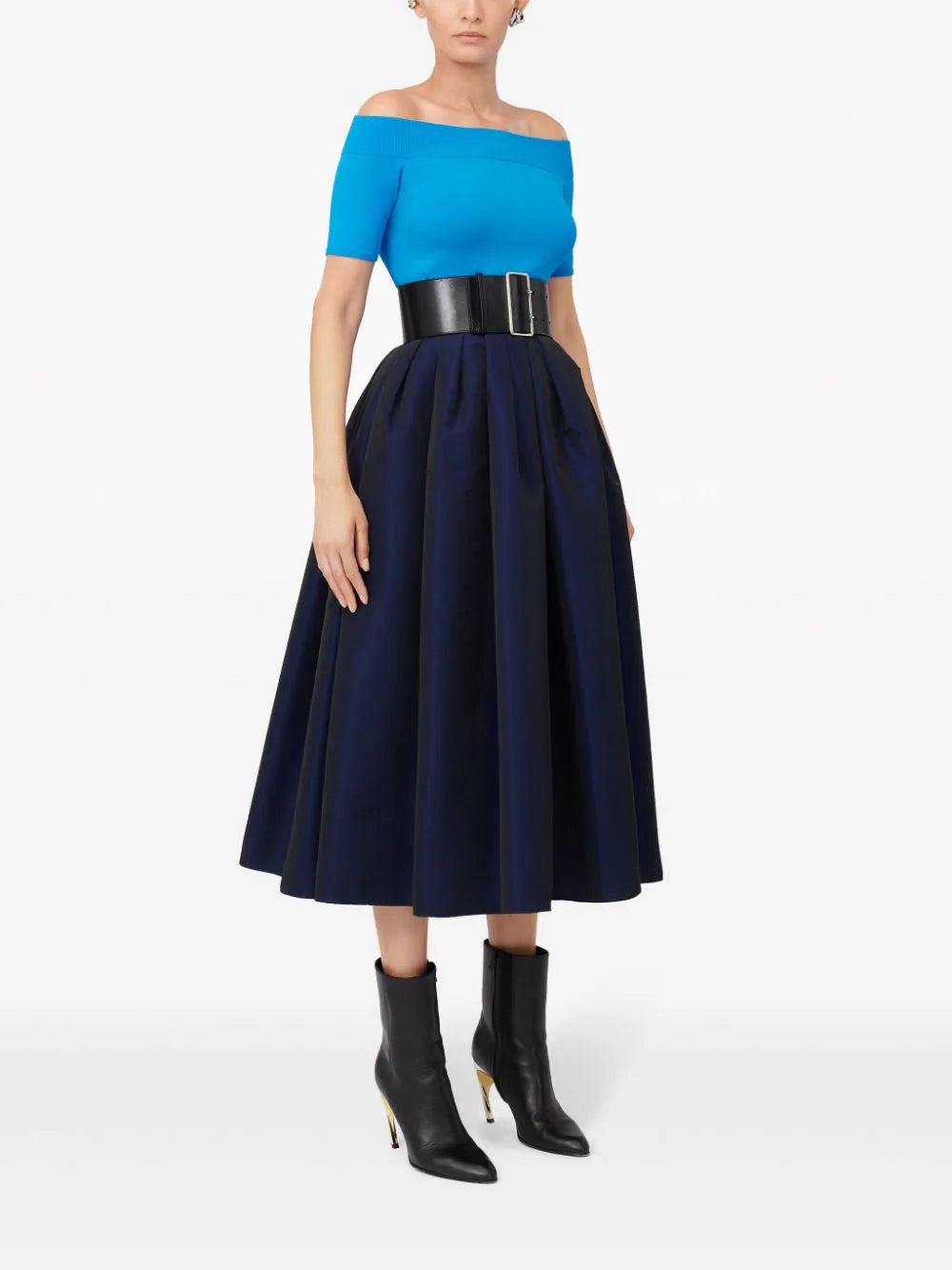 Alexander McQueen Gathered Midi Skirt