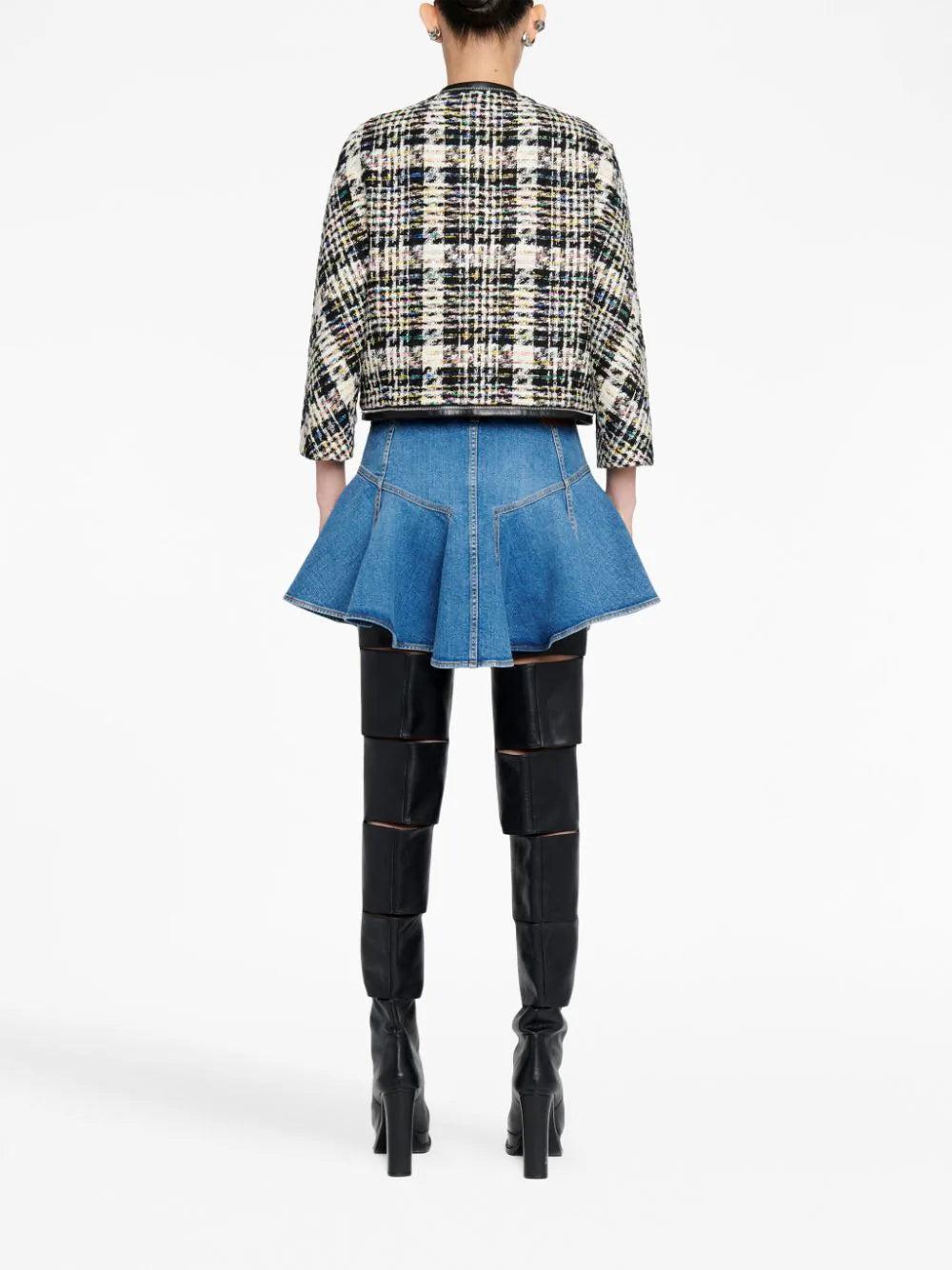 Alexander McQueen Kickback Denim Skirt