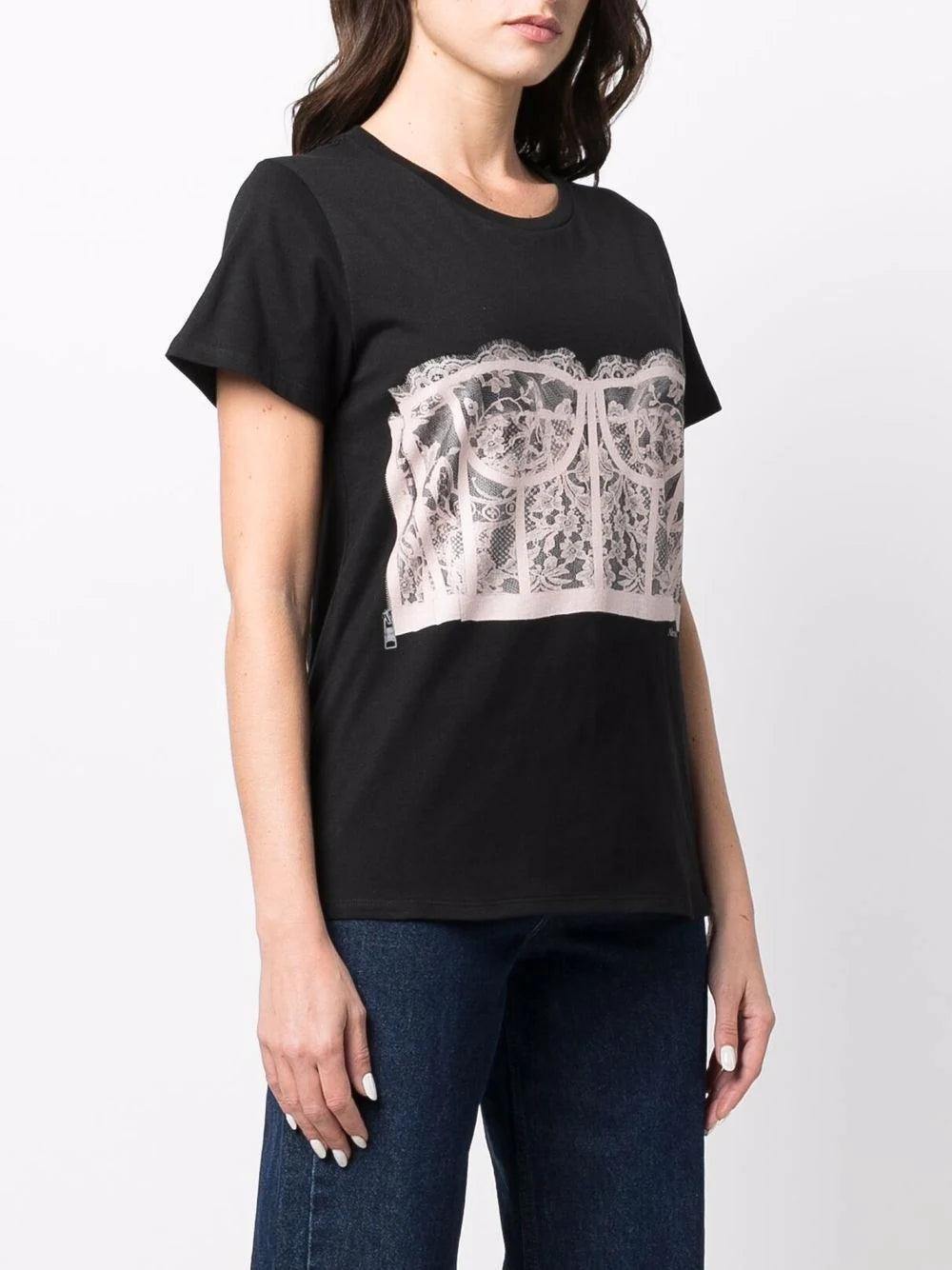 Alexander McQueen Lace Corset T-shirt