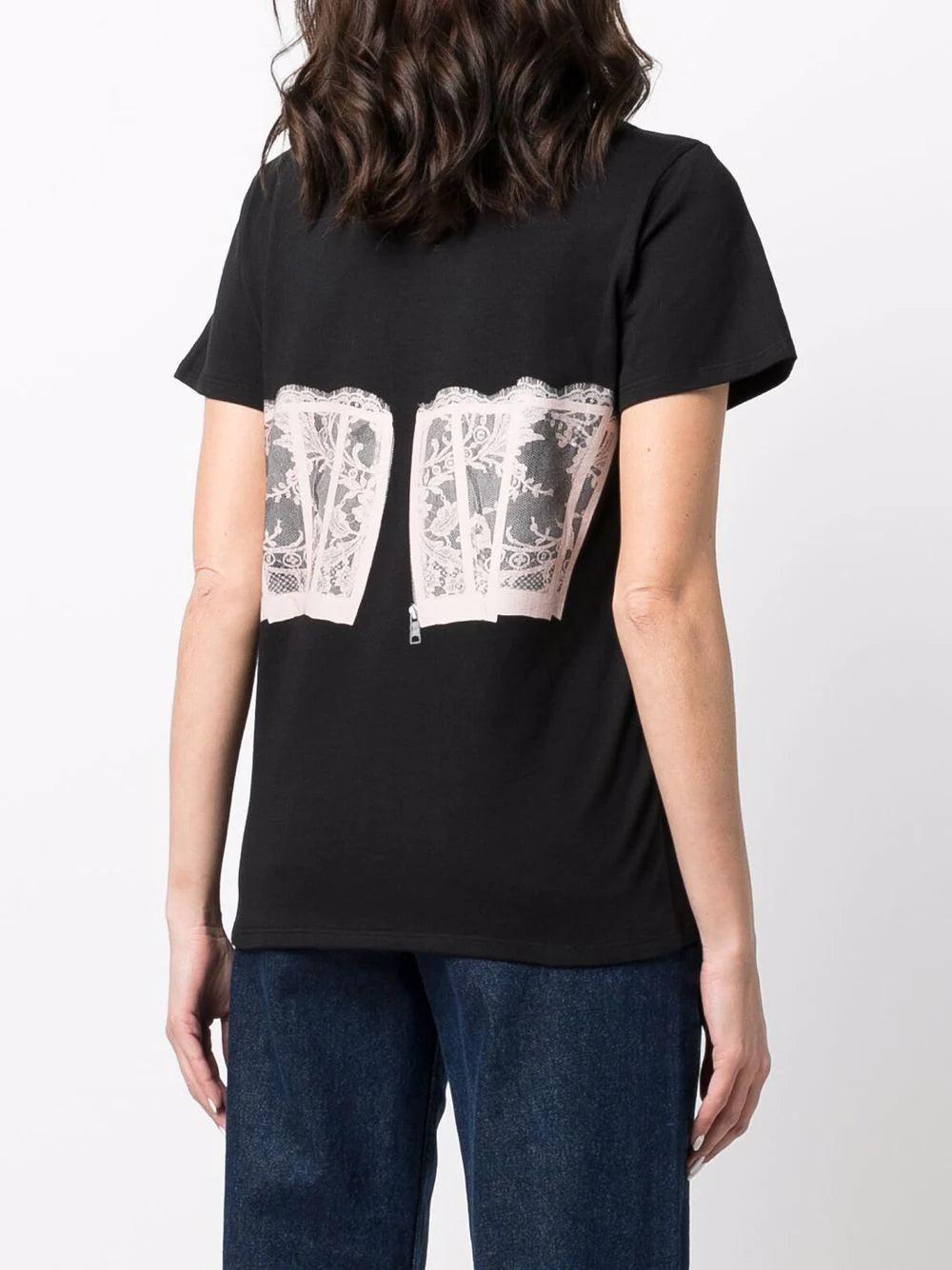 Alexander McQueen Lace Corset T-shirt