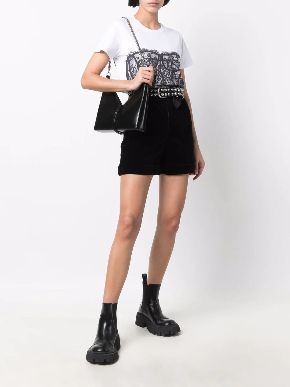 Alexander McQueen Lace Corset T-shirt