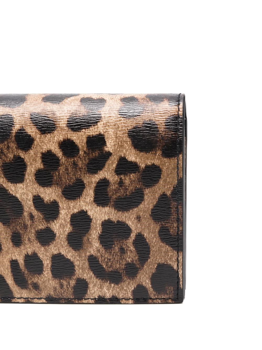 Alexander McQueen Leopard Wallet On Chain