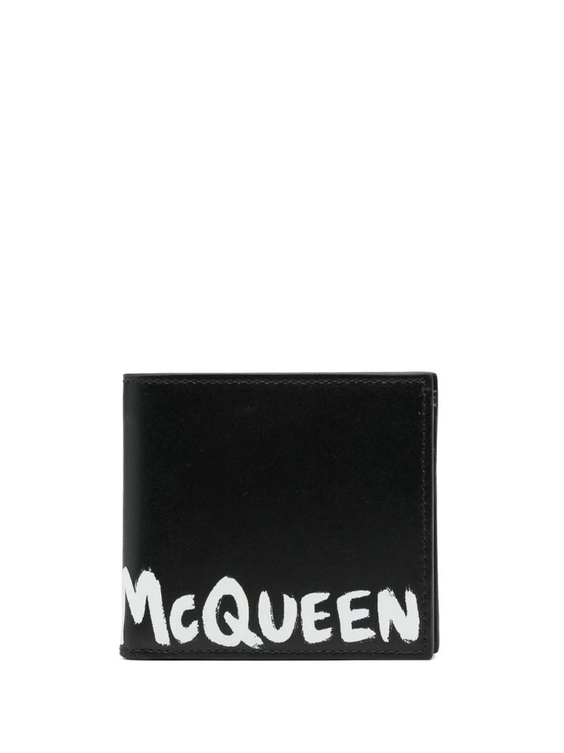Alexander McQueen Mcqueen graffiti billfold wallet