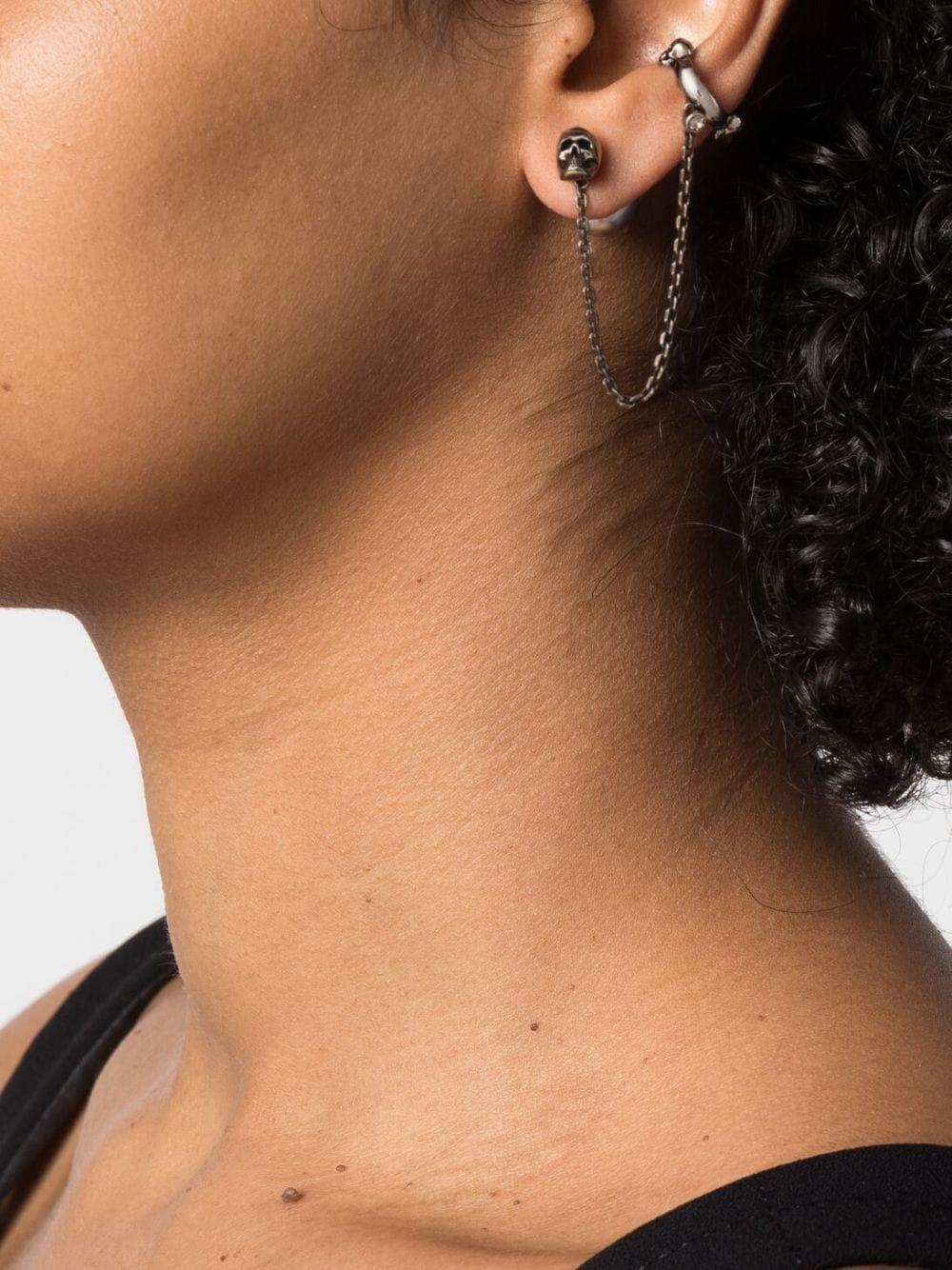Alexander McQueen Pearl Skull Ear Cuff