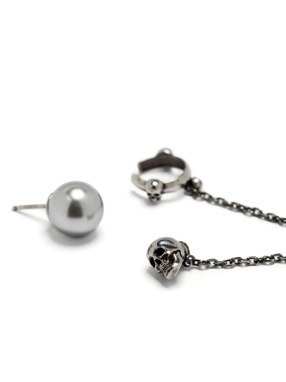 Alexander McQueen Pearl Skull Ear Cuff