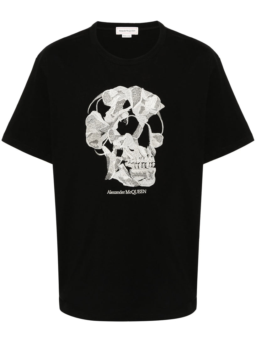 Alexander McQueen Pressed flower skull t-shirt