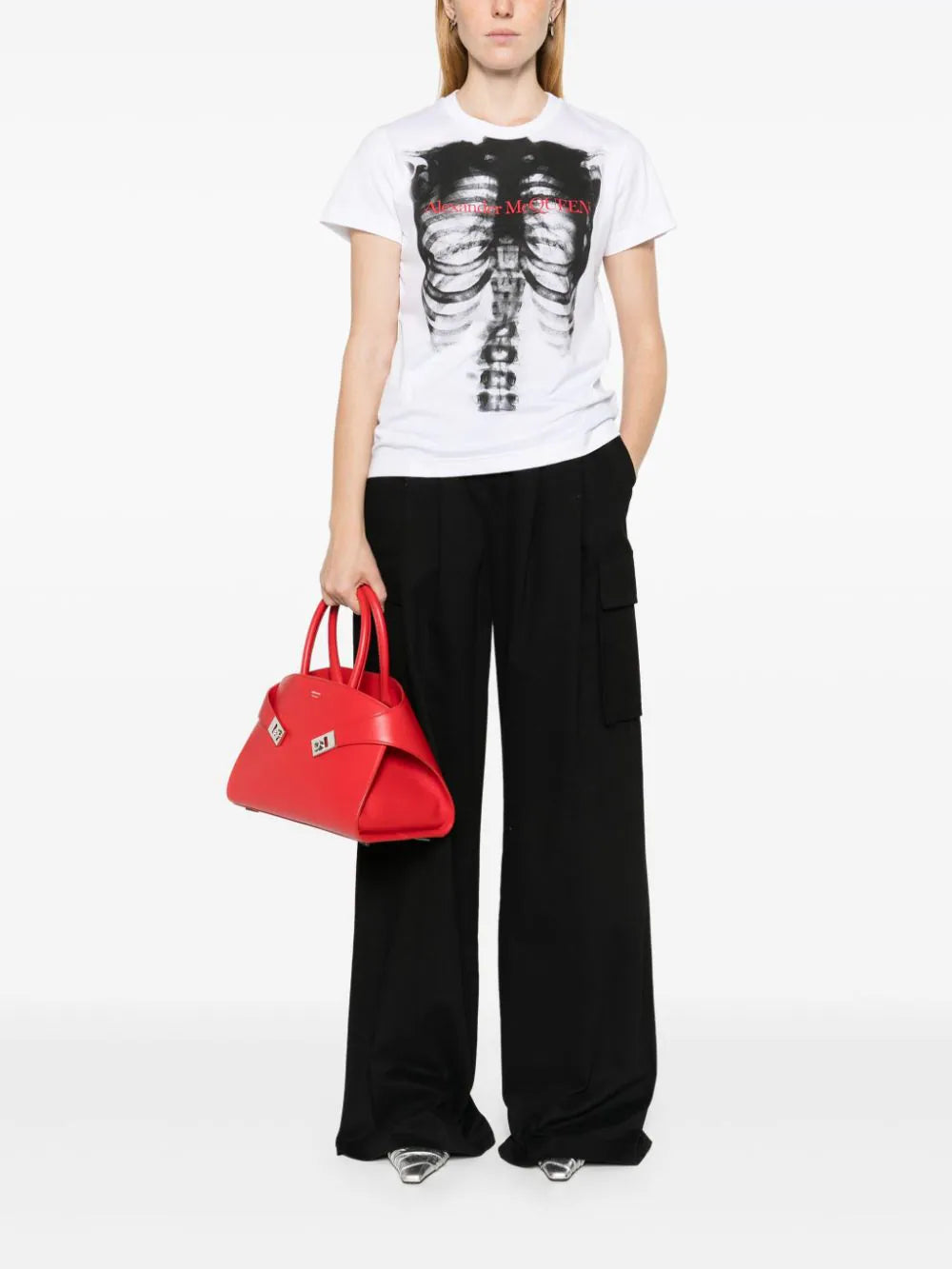 Alexander McQueen Rib Cage Fitted T-shirt