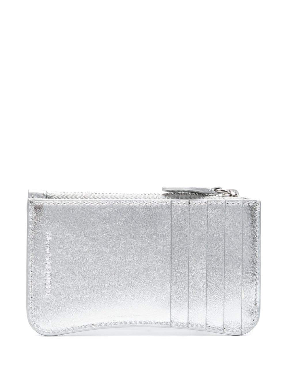 Alexander McQueen Seal Card Holder With Silver Zip
