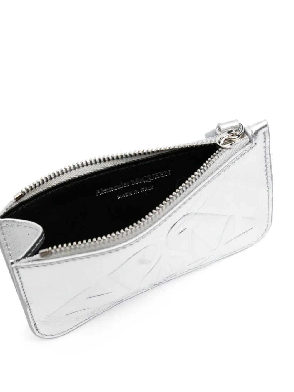Alexander McQueen Seal Card Holder With Silver Zip