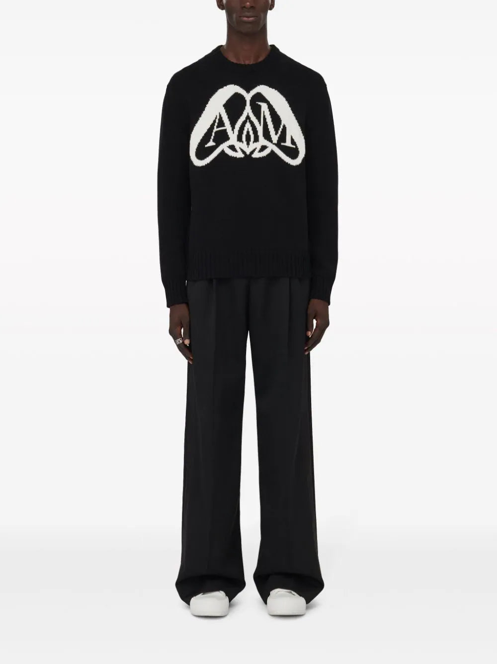 Alexander McQueen Seal Logo Jumper In Black