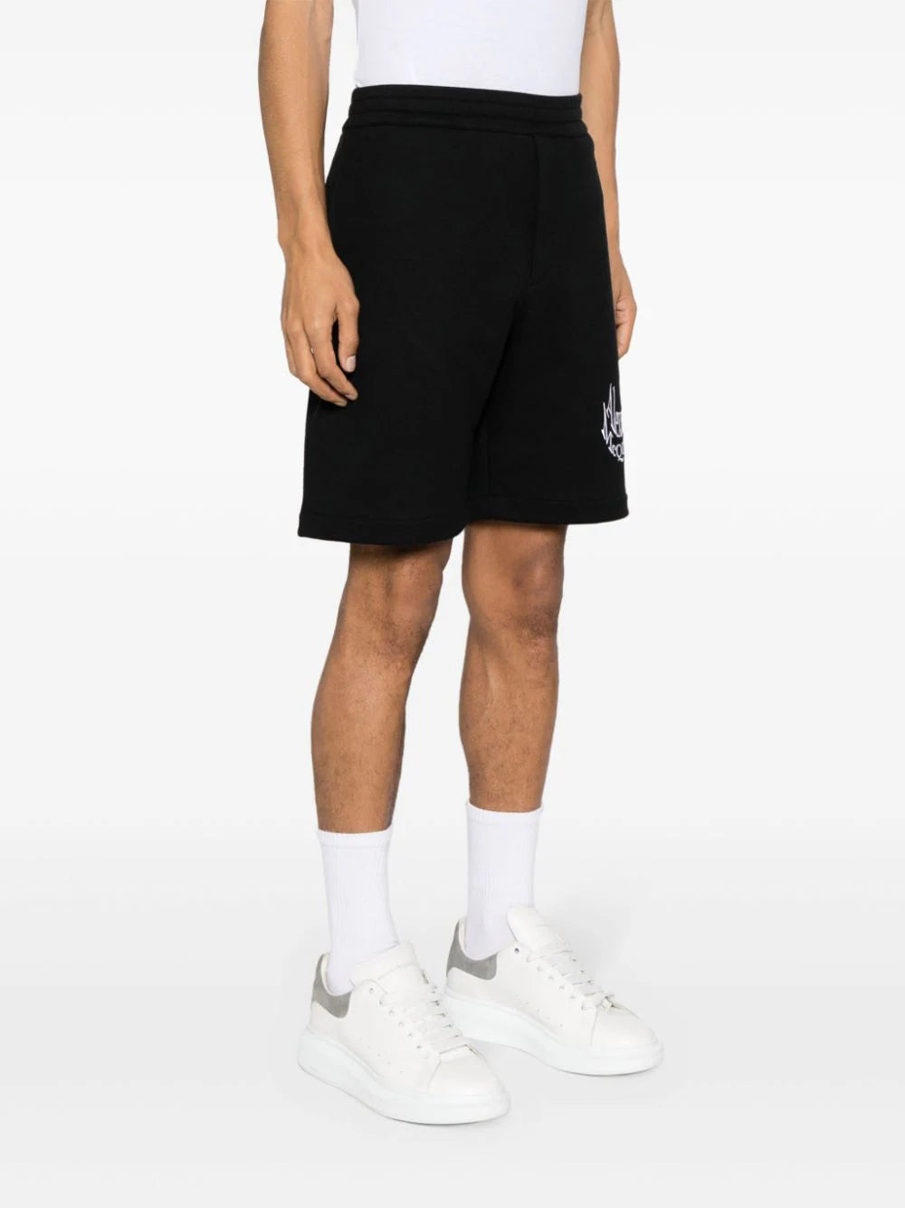 Alexander McQueen Shorts With Distorted Logo